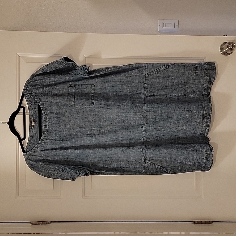 Eileen Fischer Chambray Shift Dress XL